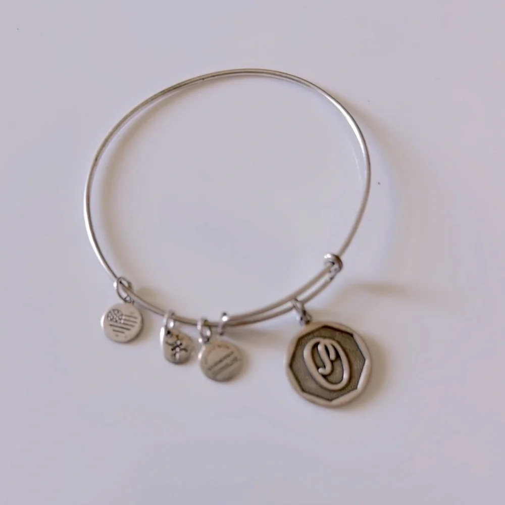 Alex & Ani Letter O Charm Bracelet